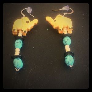 Wooden Elephant earrings